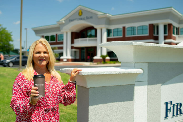 Gigi Register, First Federal Bank’s Senior VP,
